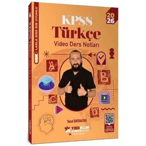 2026 KPSS Türkçe Atölye Video Ders Notları Yediiklim Yayınları