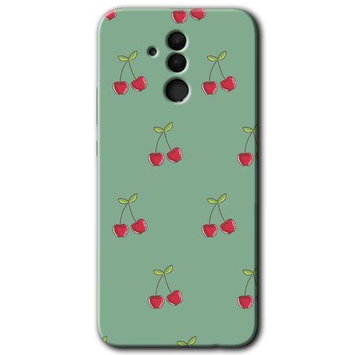 Huawei Mate 20 Lite Kılıf HD Desen Baskılı Arka Kapak - Kiraz Berry + Kırılmaz Cam