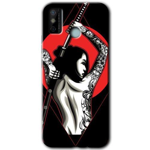 Tecno Spark 6 Go Kılıf HD Desen Baskılı Arka Kapak - Samurai Girl
