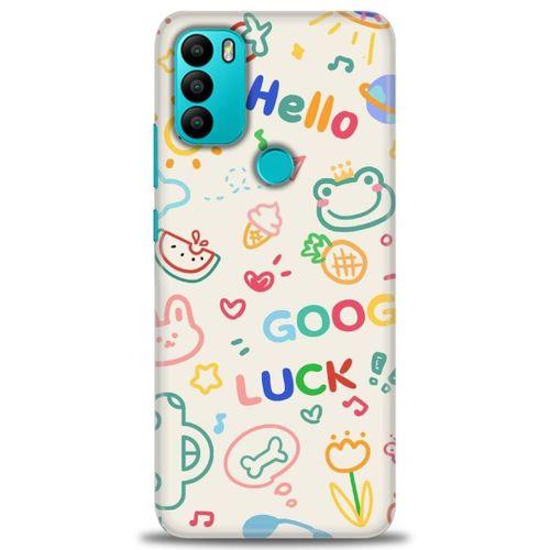 General Mobile GM 21 Plus Kılıf HD Baskılı Kılıf - Goog Luck + Tam Ekran Koruyucu