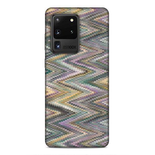 Samsung Galaxy S20 Ultra Uyumlu Kılıf Romans (47) Crystal Flex Kılıf Zig Zag