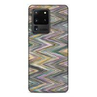 Samsung Galaxy S20 Ultra Uyumlu Kılıf Romans (47) Crystal Flex Kılıf Zig Zag