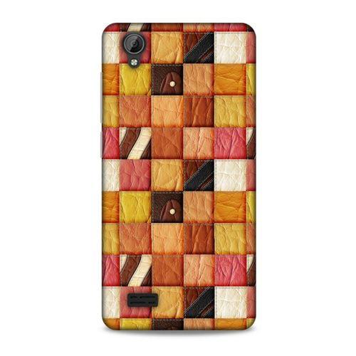 Vestel Venüs V5 Kılıf Patchwork (2) Kabı Turuncu Sarı