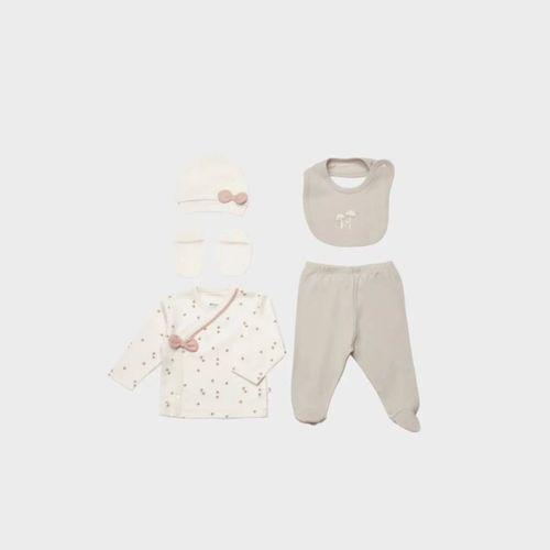 Tatlı Temalı Biorganik 5’Li Hastane Çıkış Seti – Light Beige