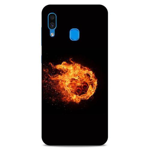 Lopard Samsung Galaxy A30 Uyumlu Kılıf FireX (29) Arka Koruma Kılıfı Ateş Topu