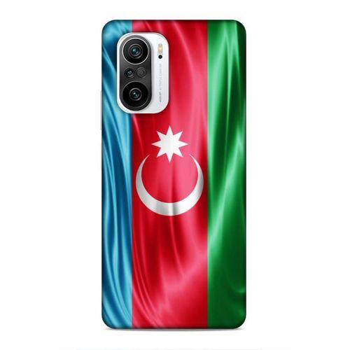 Xiaomi Redmi K40 Uyumlu Kılıf Azarbaijan (36) Glitter Kılıf Tam Bayrak