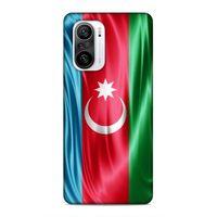Xiaomi Redmi K40 Uyumlu Kılıf Azarbaijan (36) Glitter Kılıf Tam Bayrak