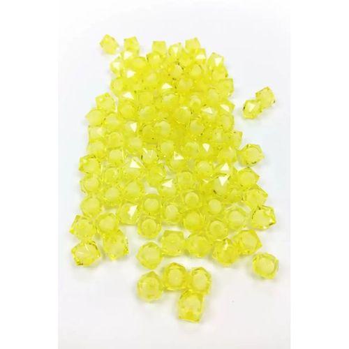 Küp Boncuk İçten Boncuklu Bileklik Çanta Boncuğu 10 mm 50 gr Sarı - BNC454