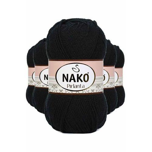 5 Adet Pırlanta Amigurumi El Örgü İpi Yünü Siyah 217