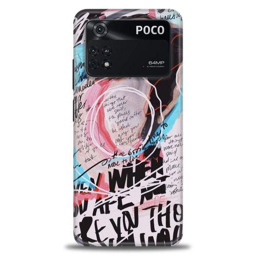 Xiaomi Poco M4 Pro 4G Kılıf HD Baskılı Kılıf - Yazılar + Tam Ekran Koruyucu