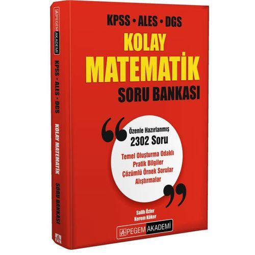 KPSS ALES DGS Kolay Matematik Soru Bankası Pegem Yayınları