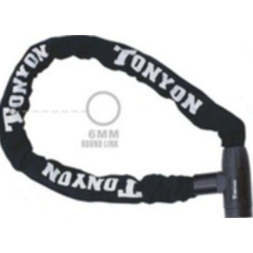 Halat Kilit 6x120 cm Zincirli Siyah Tonyon