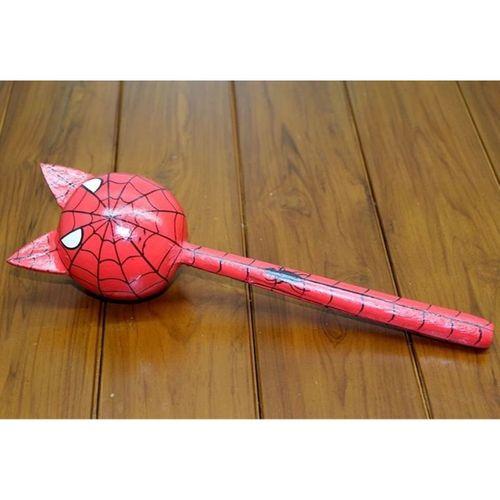 Ahşap Kedili Spiderman Marakas Tekli Polos:24