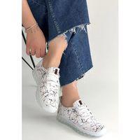 Kinte Beyaz Desenli Deri Bağcıklı Spor Ayakkabı