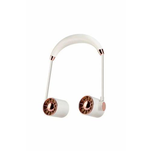 Boyunluk Fan Hava Soğutucu Vantilatör Boyuna Asmalı Şarjlı 3 Kademeli Mini Klima Beyaz