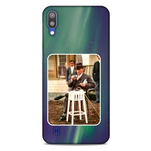 Samsung Galaxy M10 Kılıf Atatürk (21) Koruyucu Kapak Yeşil Gökyüzü