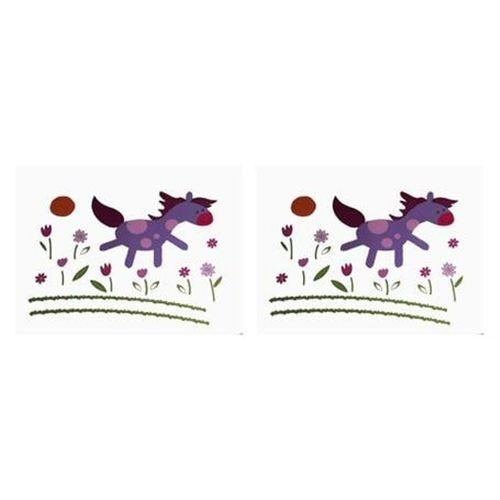 2 Adet Defter Sticker,Laptop Sticker Küçük At Desenli Pvc 70X50X0,5Cm