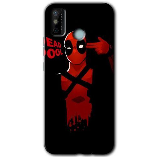 Tecno Spark 6 Go Kılıf HD Desen Baskılı Arka Kapak+Temperli Cam - DeadPool 4
