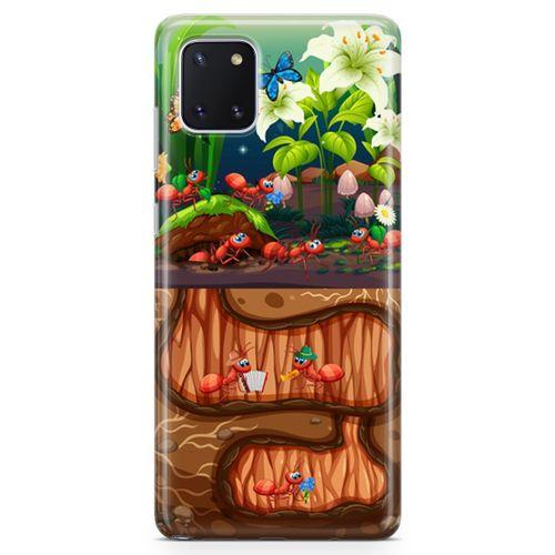 Samsung Galaxy A81 Kılıf Karınca Yuvası Arka Kapak Koruma Desenli Full Koruyucu