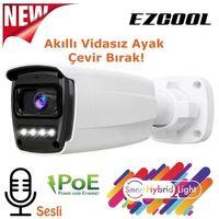 EZCOOL EZ-4045IPS 5MP 3.6MM HİBRİT POE SESLİ IP BULLET KAMERA