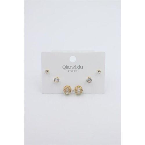 Çoklu Set Küpe - Altın