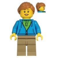 Lego Minifigür - Woman - Dark Azure Hoodie cty1221