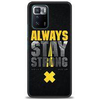 Xiaomi Poco X3 GT Kılıf HD Baskılı Kılıf - Stay Strong + Tam Ekran Koruyucu