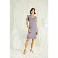 Yakası Kolu Ve Omzu Ve Eteği Dantelli Önü Düğmeli Gecelik