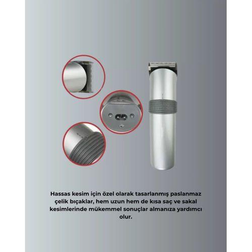 Profesyonel Erkek Tıraş Makinesi – Kablosuz, Paslanmaz Bıçaklı Ve Tam Aksesuar