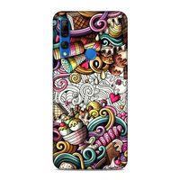 Huawei Y9 Prime 2019 Kılıf Dondurma Doodle Arka Kapak Silikon Koruma Full Koruyucu