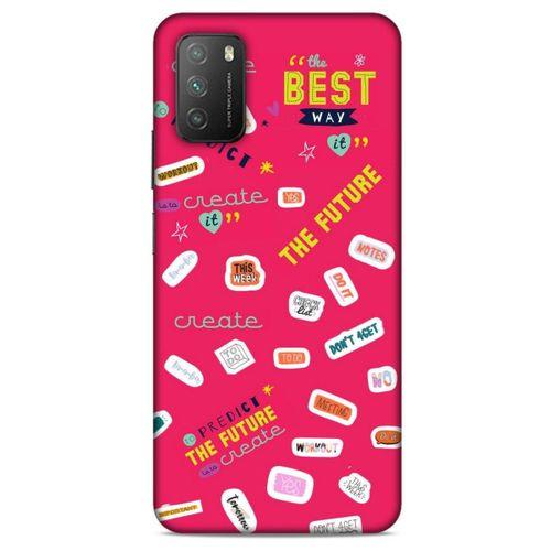 Xiaomi Poco M3 Uyumlu Kılıf Pembe Delisi (44) Tough Armor Kılıf Writing