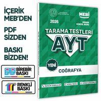 2026 YKS-AYT MEBİ-OGM Coğrafya Özgün Tarama Testleri Kitabı A4 Boyut Renkli Görsel BASKI ÜCRETİ