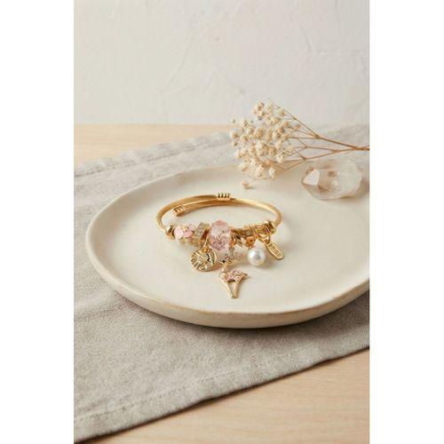 Geyik Model Gold Renk Pembe Charmlı Bileklik