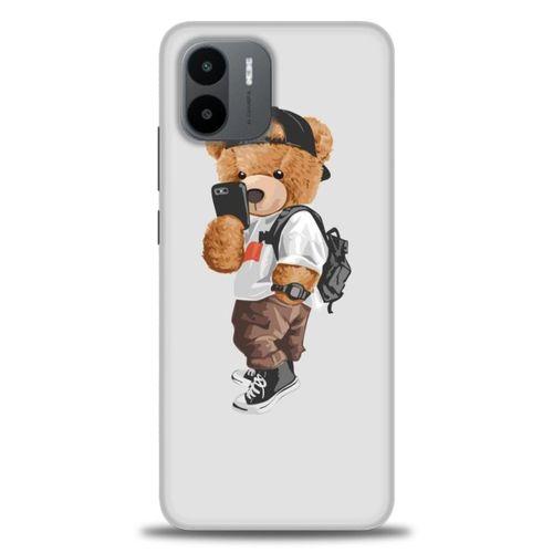 Xiaomi Redmi A1 Kılıf HD Baskılı Kılıf - Teddy Bear Cool + Tam Ekran Koruyucu