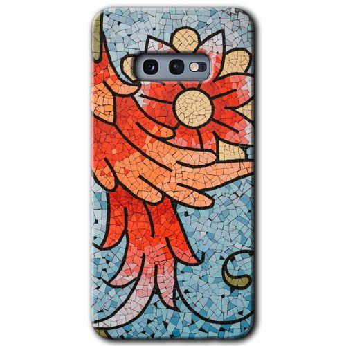 Samsung Galaxy S10e Kılıf HD Desen Baskılı Arka Kapak - Mozaik Çiçek