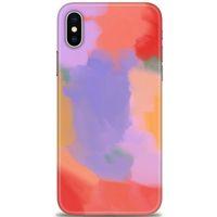 iPhone X Kılıf HD Baskılı Kılıf - Kırmızı + Tam Ekran Koruyucu