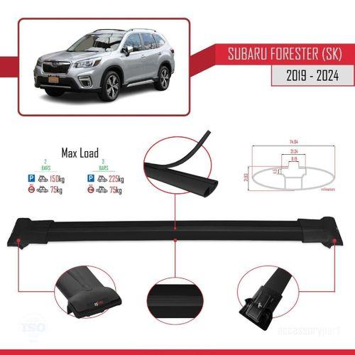 Subaru Forester (SK) 2019 ve Sonrası ile Uyumlu FLY Model Ara Atkı Tavan Barı SİYAH