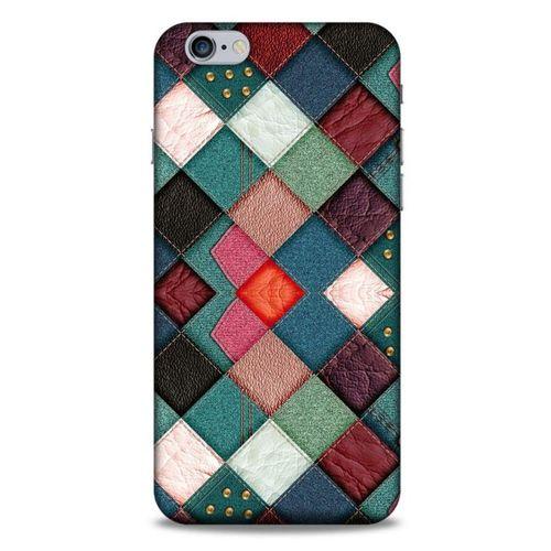 Apple Iphone 6 Plus Kılıf Patchwork (18) Telefon Kılıfları Pembe Yeşil