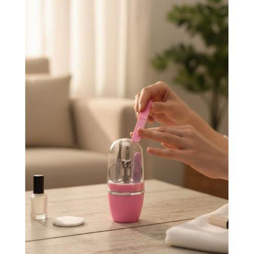 Tırnak Bakım Manikür Pedikür Seti 4 Parça Pembe Minimal Ve Dayanıklı