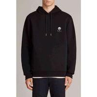 Panda Göğüs Baskılı Siyah Erkek Kapşonlu Sweatshirt