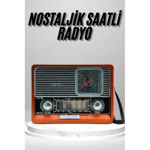 Nostaljik Vintage Radyo Taşınabilir Bluetooth Bağlantılı Hoparlör Radyo