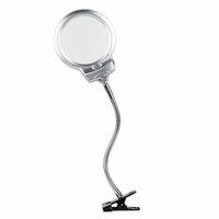 -2.5x130 Mm 5x24 Mm Led Aydınlatmalı Büyüteç,masa Üstü Metal Hortum Mandallı-mg15124-c