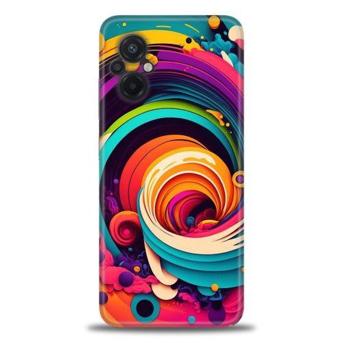 Xiaomi Poco M5 Kılıf HD Baskılı Kılıf - Renk Hortumu + Tam Ekran Koruyucu