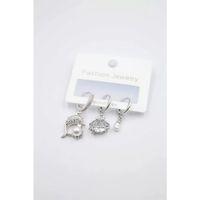 3'lü Yunus Balığı Küpe - Gümüş