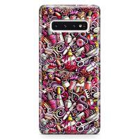 Samsung Galaxy S10 Kılıf Manikur Pedikür Kozmetik Arka Kapak Koruma Desenli Full Koruyucu