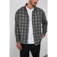 Carol Relaxed Fit Pamuklu Çizgili Flanel Erkek Gömlek - Yeşil