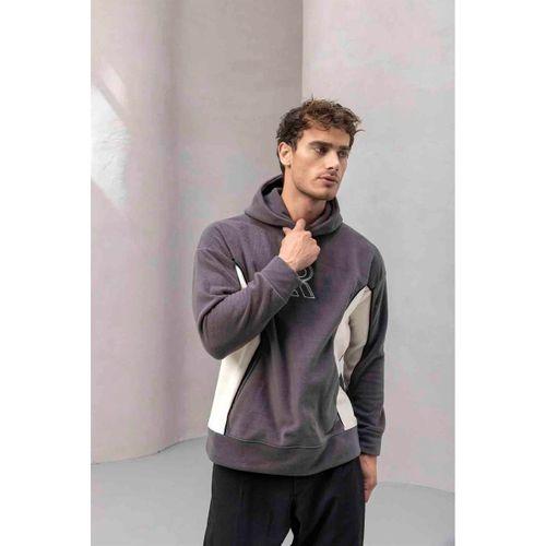 Frank Oversize Kapüşonlu Sweatshirt Polar Füme - Wilder Modal Kumaş Pantolon Siyah
