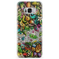 Samsung Galaxy S8 Kılıf Hindistan Doodle Arka Kapak Koruma Desenli Full Koruyucu
