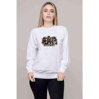 Black veil Brides Group Baskılı Beyaz Kadın Sweatshirt