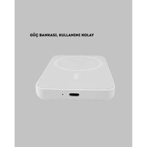 Magsafe Uyumlu Kablosuz Powerbank – Güçlü Mıknatıs, Hızlı Şarj, Kompakt Tasarım